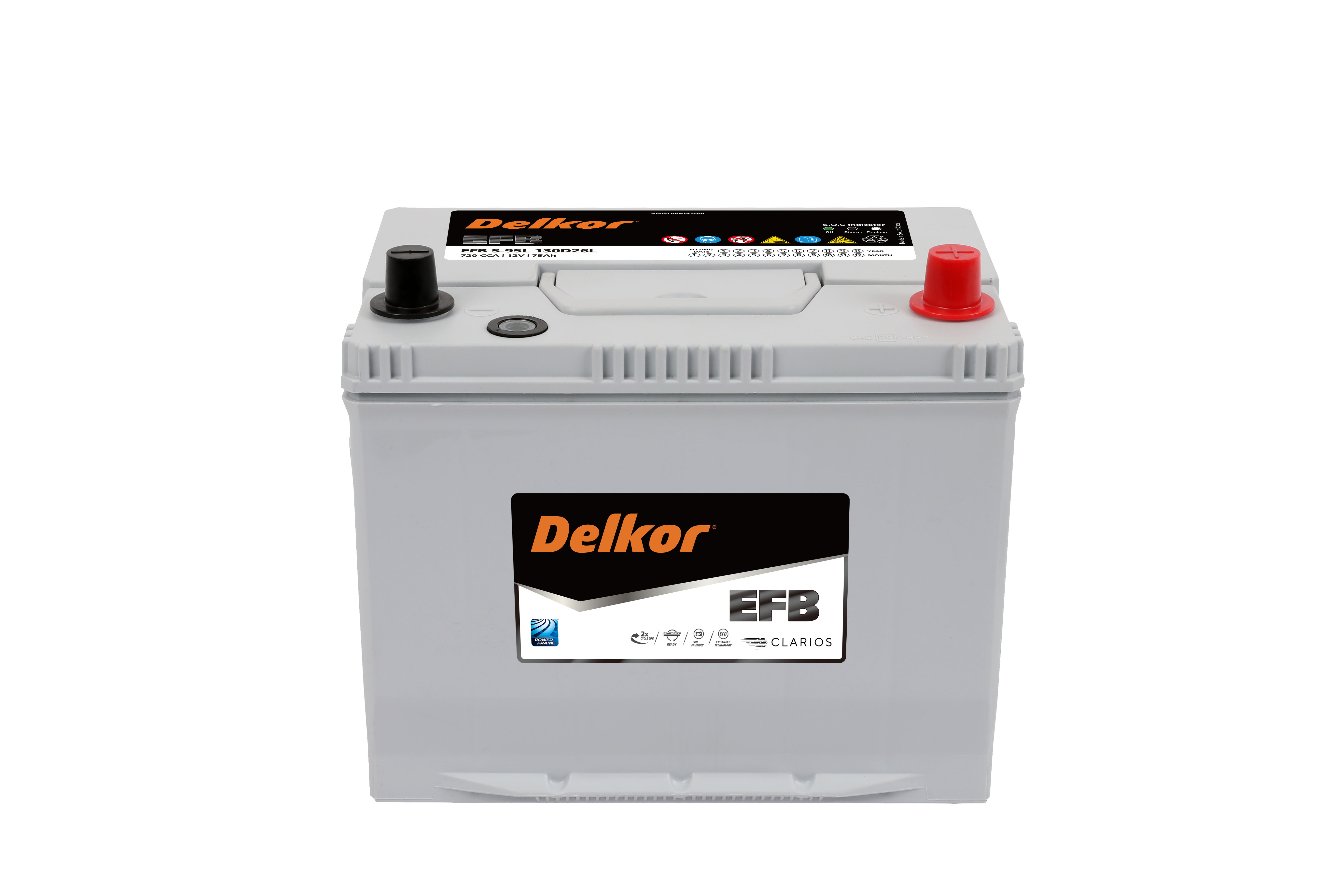 Battery Delkor EFB S95L (EFB-Enhanced Flooded Battery Type) 12V 75Ah
